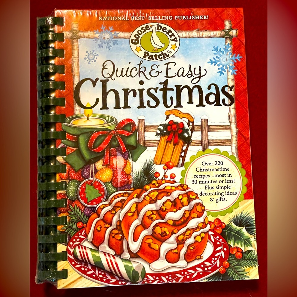 Quick and easy Christmas cookbook! New in cellophane packaging-Goose berry Patch